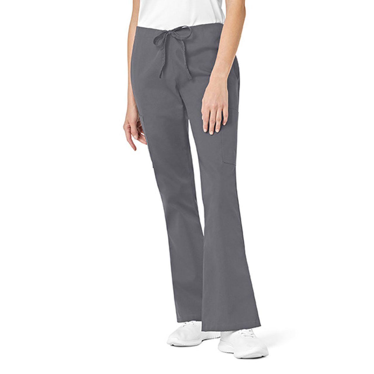 Flared Cargo Pants Womens, Pewter