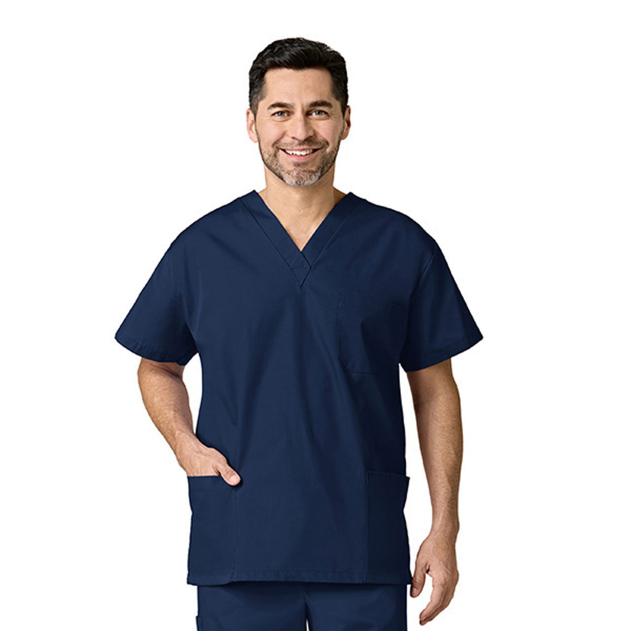 Medical Vest Tunic Scrub Uniform Nurse V-NECK White trim Hospital