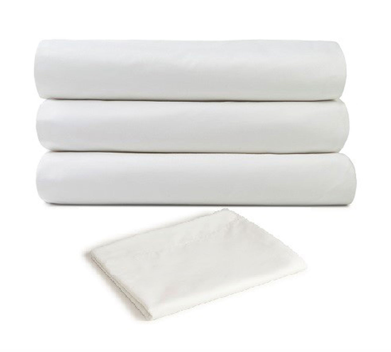 T180 Hotel Quality Sheets White In Bulk