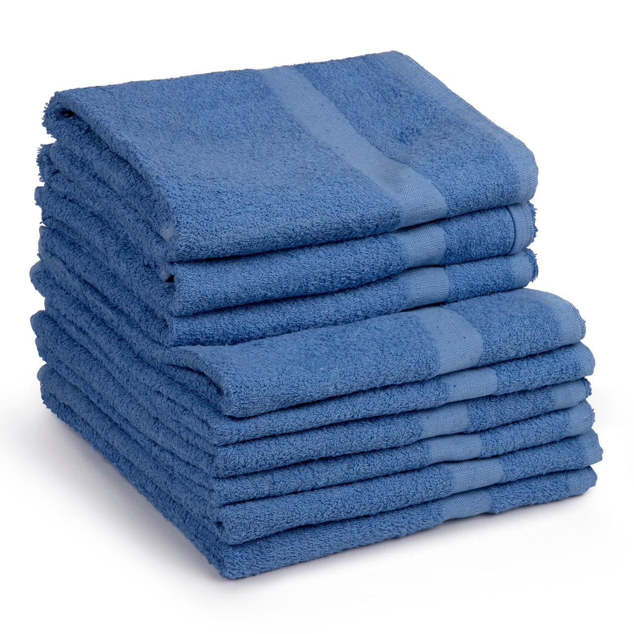 Economy 6 Pack Bathroom Towel Set Hand Face Bath Bale Set Cotton