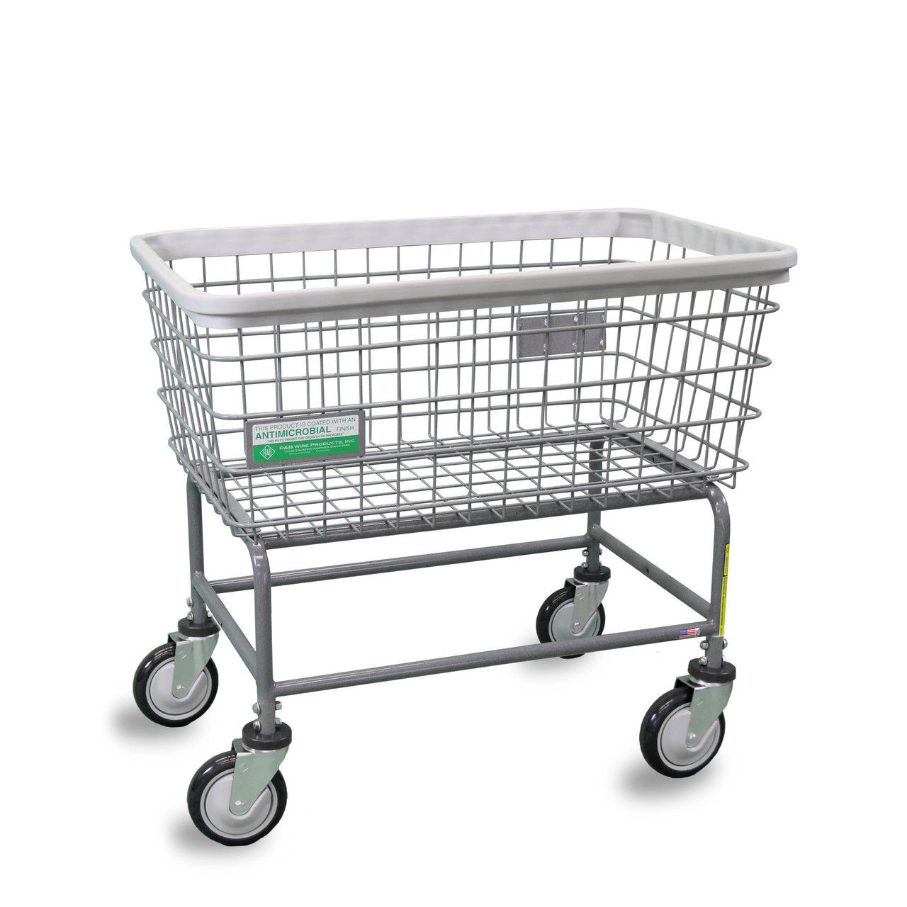 Wire Laundry Cart, Antimicrobial | Large - 4.5 Bushel