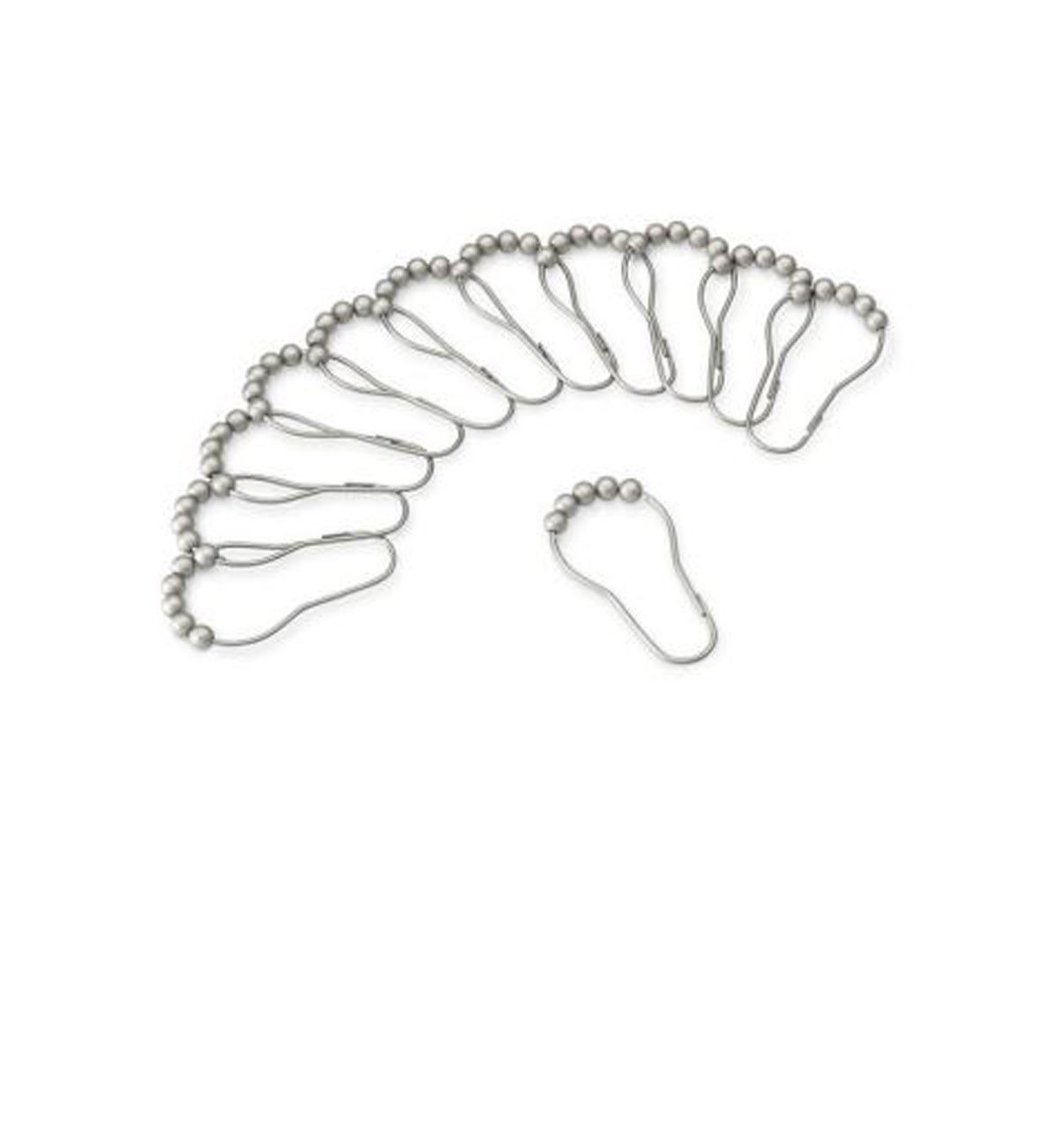 Derby Stainless Steel Shower Curtain Hooks 50 Sets