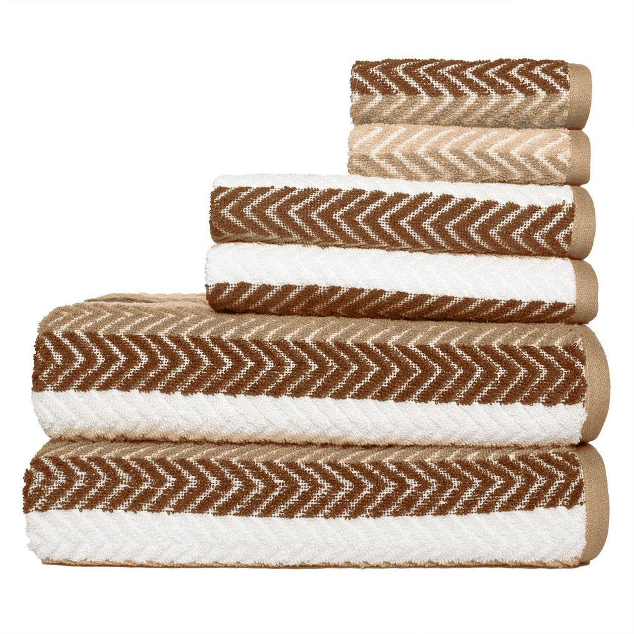 Harper Riley Bryce Stripe 6 Piece TOWEL Set