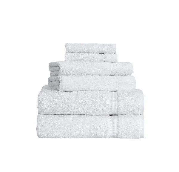 Beyond Collection 6 Piece Luxury Cotton Towel Set - Thumbnail 5