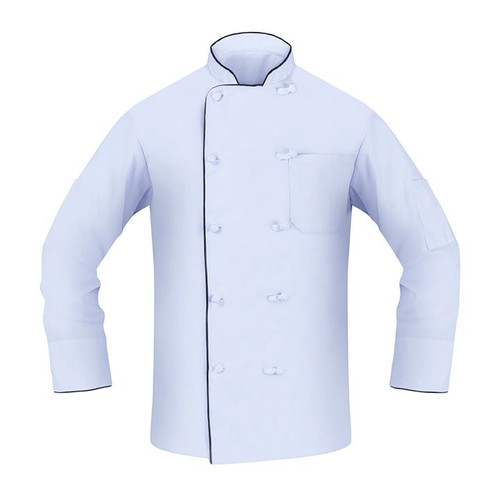 Executive Chef Coat with Black Piping ADI American Dawn