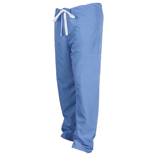 Unisex Reversible Cargo Scrub Pants, Ceil Blue - Case of 24 ADI American Dawn