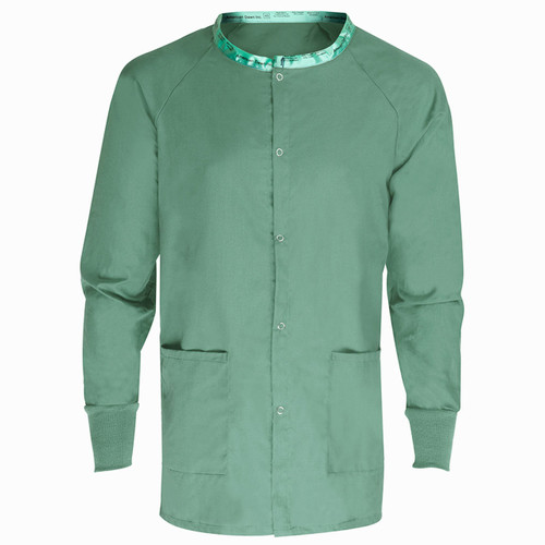 Scrub Warmup Jacket 100% Polyester, Jade Green - Case of 24 ADI American Dawn