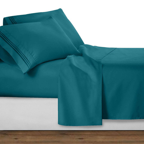 Teal Deluxe Microfiber Bed Sheet Set, Clara Clark Premier 1800 Collection Clara Clark