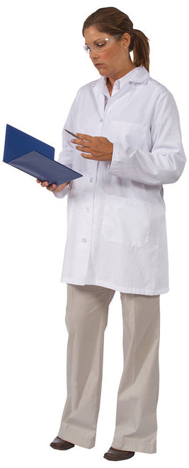 Fame L1 Female Lab Coat, White Fame Fabrics