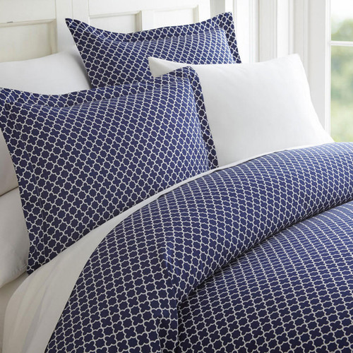 Parure De Lit Twin Echelon Quatrefoil – Coton 300 Fils – Modèle D'expo