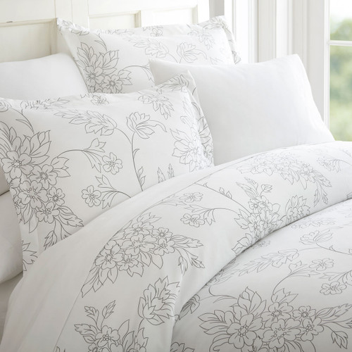 Vines Patterned 3-Piece Duvet Cover Set ienjoy home