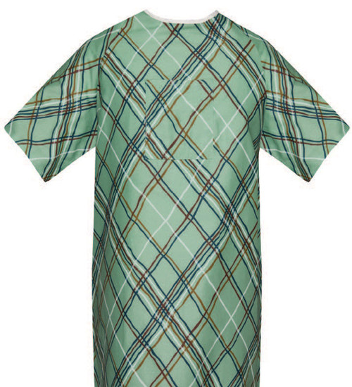 Patient IV Gowns Niah Plaid Print ADI American Dawn