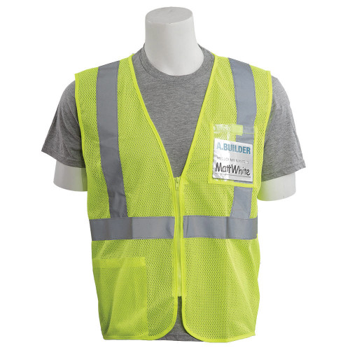 S363ID Zipper Economy Mesh ID Safety Vest (Class 2) ERB Safety Products