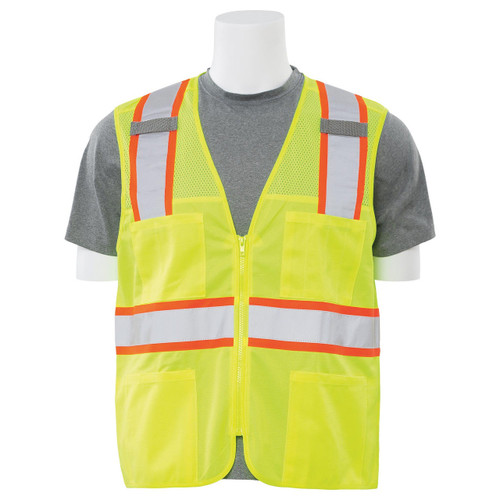ERB Safety S363P Zipper Economy Mesh Safety Vest (Class 2)|ANSI
