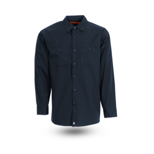 S10BL Men's Industrial Work Shirt, Black|Men's Long Sleeve Work Shirts