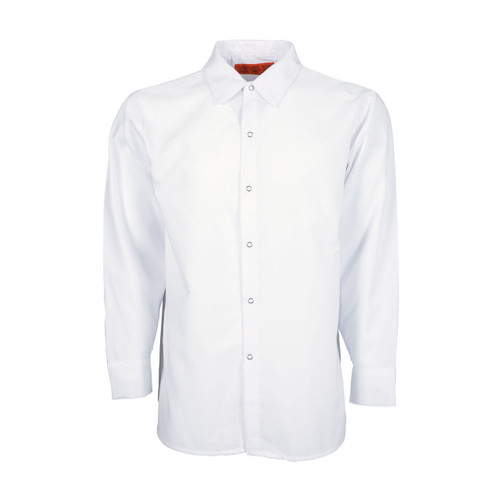 S14WH Men's Long Sleeve Work Shirt, White Pinnacle Textile Industries