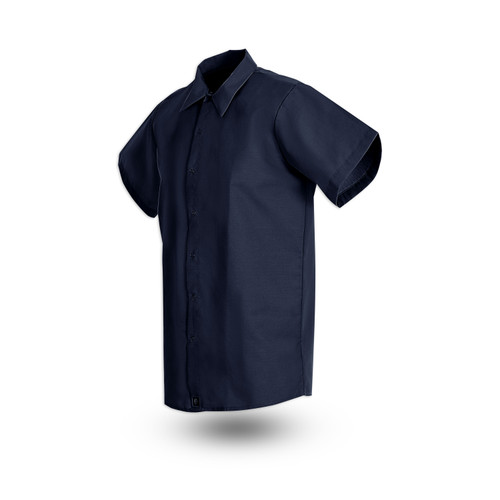 Men's Short Sleeve Gripper Front Tan Industrial Work Shirt|BEST