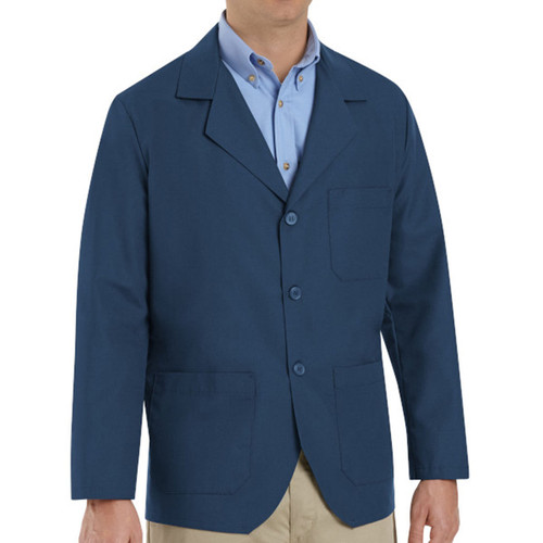 Red Kap KP10NV Men's Navy Lapel Counter Coat 