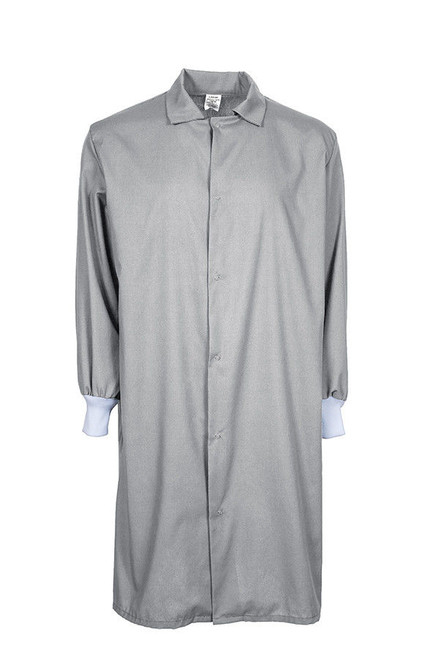 F182 Grey Medical Cover Up Lab Coat Pinnacle Textile Industries