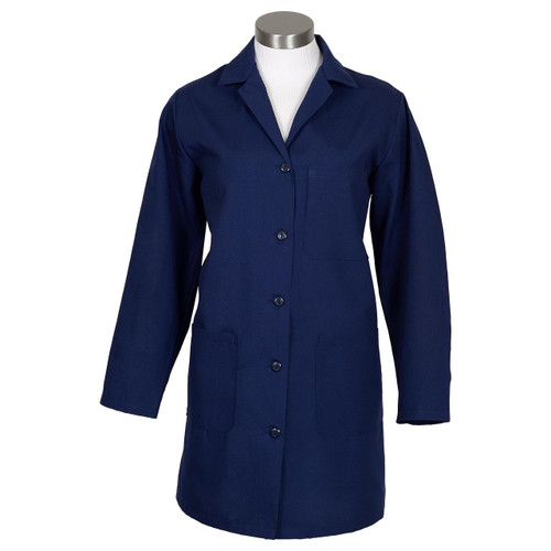 Fame L1 Female Lab Coat, Navy Fame Fabrics