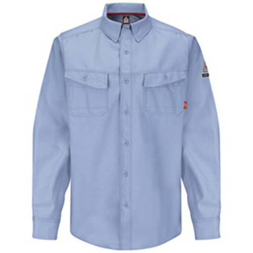 Bulwark iQ Series QS40LB FR Men's Work Shirt, Light Blue 