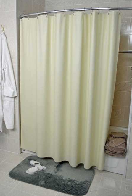 San Crepe Executive White Shower Curtain  Kartri