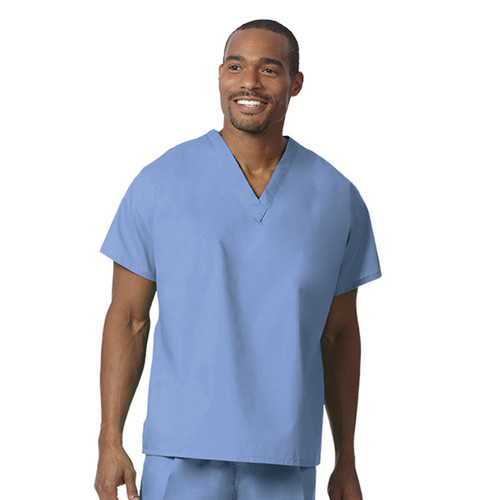 Unisex Reversible Scrub Set, No Pocket, Ceil Blue - In Bulk of 12 Fashion Seal Healthcare