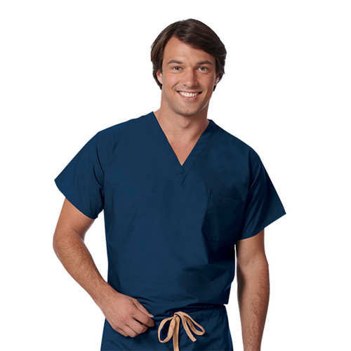 Unisex Reversible Wholesale Hospital Scrubs with Pocket, Navy Fashion Seal Healthcare