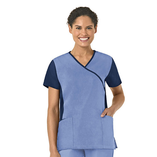 Ladies Tunic Tops with Pocket, Ceil Blue Fashion Seal Healthcare