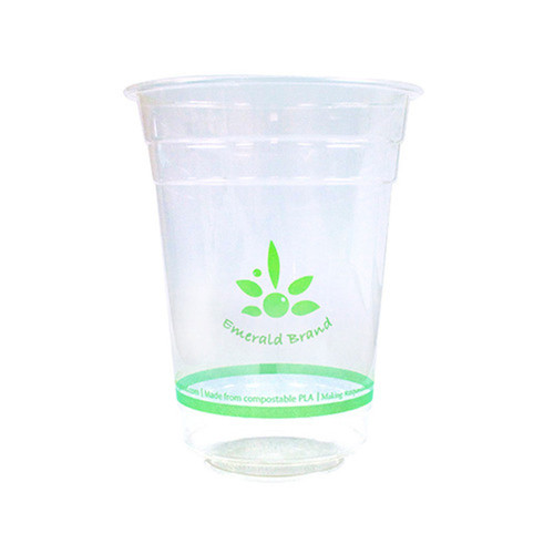 16 Oz Emerald Compostable Printed Cold Cups Emerald