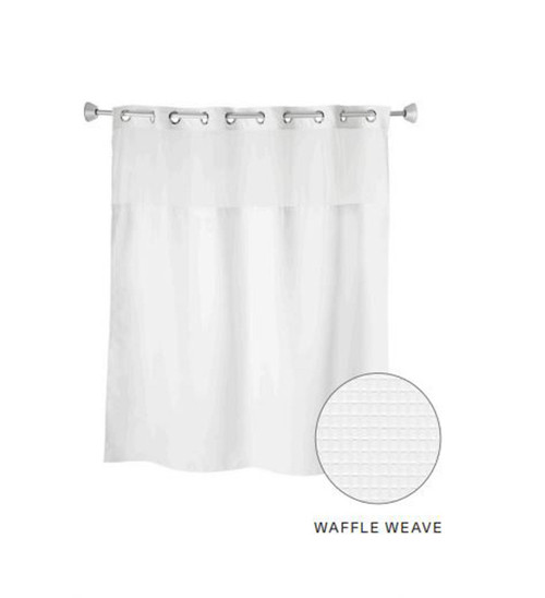 Hookless Shower Curtain With Snap In Liner