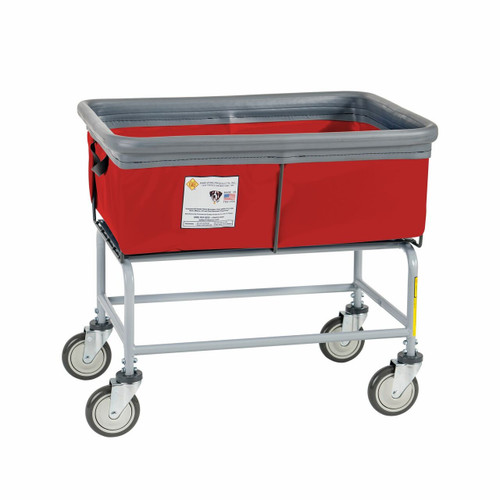 Elevated Vinyl Basket Truck With Bumper, 3 Bushel, Red R&B Wire