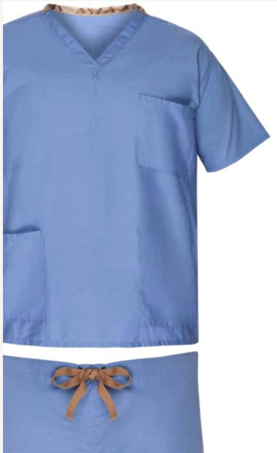 Unisex Reversible Scrub Top and Bottoms in Ceil Blue ADI American Dawn