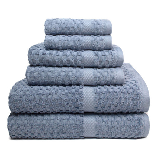 Honeycomb Waffle Check 6 Piece Towel Set Direct Textile Store 106