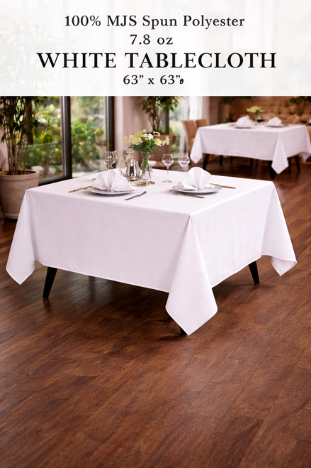 63x63 Tablecloths by Still Water Linens Hospitality and Cleaning II