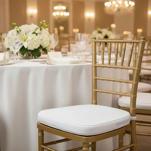 Kids Chiavari Chair Cushions - Soft White Fabric Seat Cushions