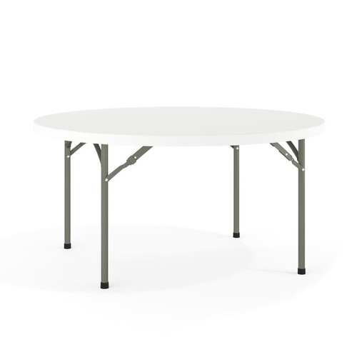 Round Plastic Folding Tables - Commercial Granite White Round Banquet Tables (4, 5 & 6 Foot)