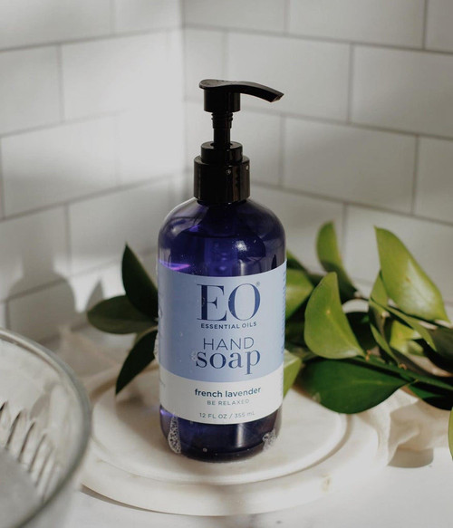 EO French Lavender Liquid Hand Soap – 12 oz Pump Bottle