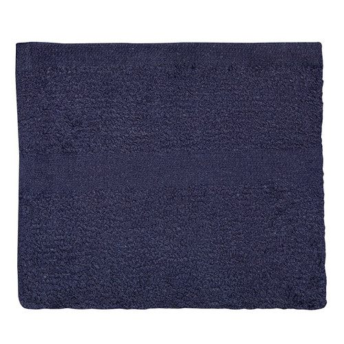 Navy Blue Cotton Hand Towels - Cam Border