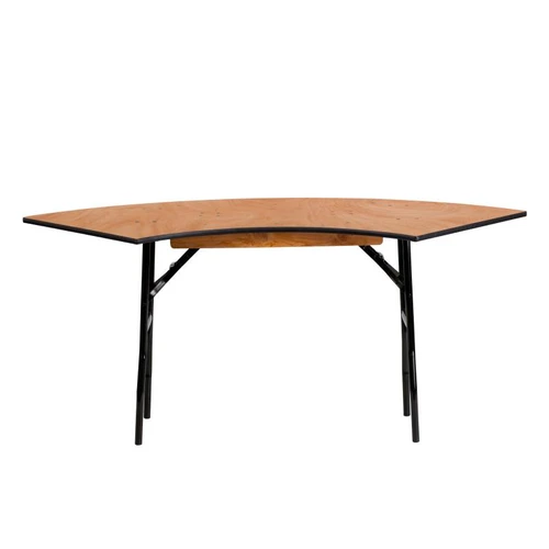 Ginny Serpentine Wood Folding Banquet Table