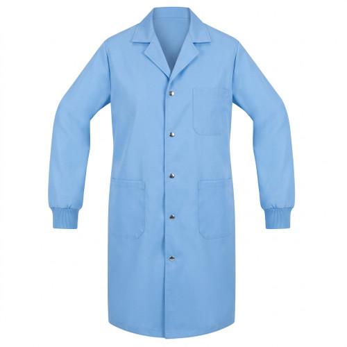 3-Pocket Lab Coat, Poly - Light Blue