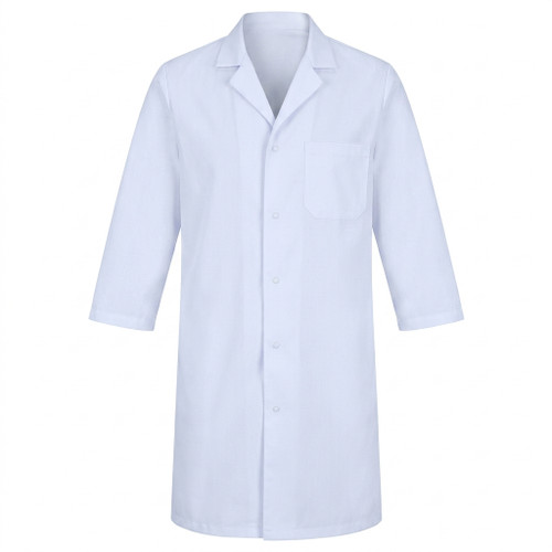 Colored 34 Sleeve Lab Coat, 1 Pocket - White