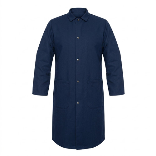 3-Pocket Spun Polyester Butcher Frock - Navy Blue