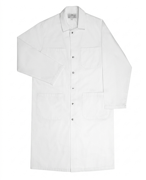 White Butcher Frock, 3 Pocket, 6.4 oz Poly