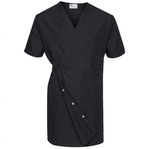 Black Short Sleeve Smock, 3 Pocket