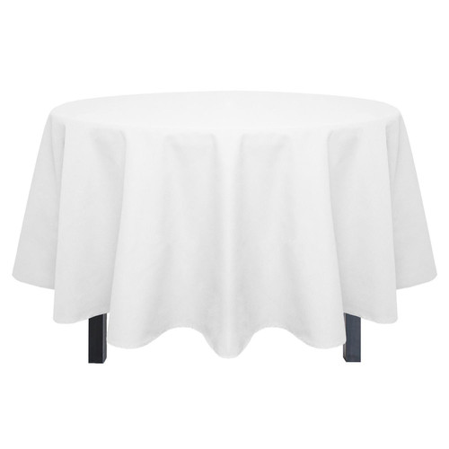 Signature Round Tablecloth, 120 Inch, White