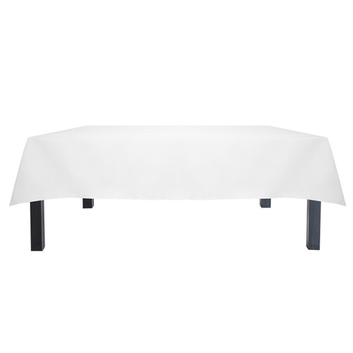 Signature Spun Poly Rectangular Tablecloth - White