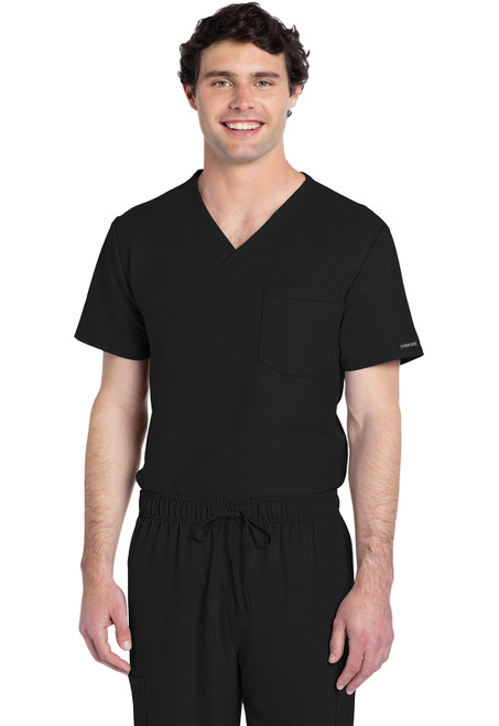 Cherokee Workwear Originals Ultra Unisex V-Neck Scrub Top and Cargo Scrub Pants - Black