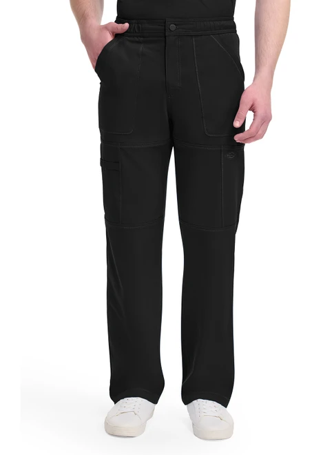 Dickies Dynamix Men's Zip Fly Cargo Scrub Pants - Black