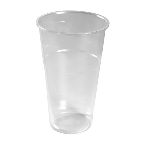20 Oz Clear PP Grooved Cold Drink Cup In Bulk